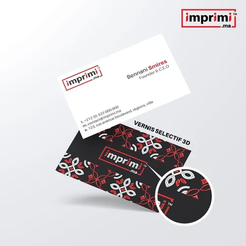 Cartes de visite > Vernis Sélectif 3D