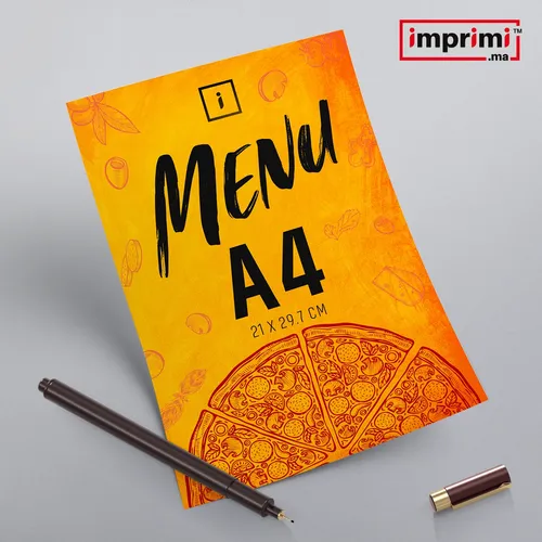 Menu A4 - 21 x 29.7 cm